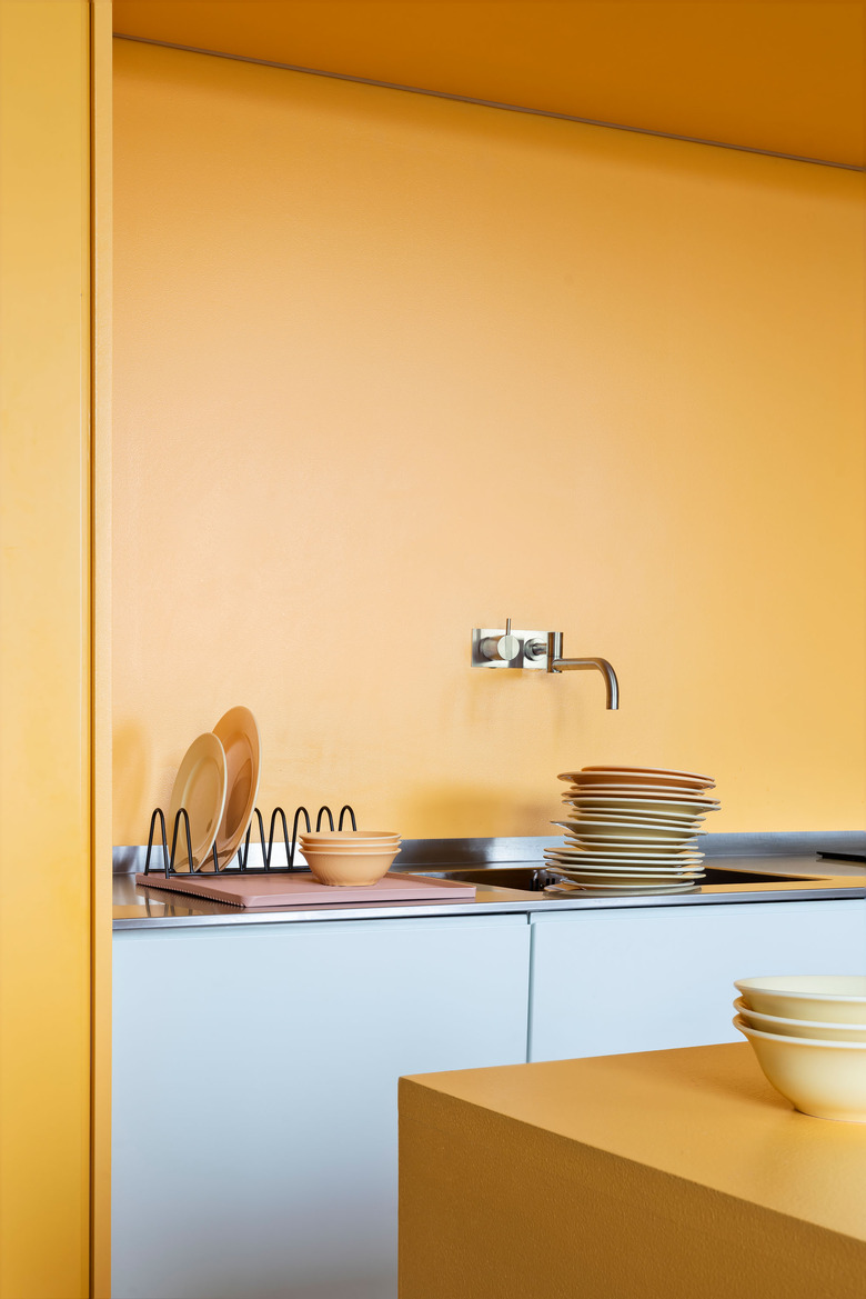 modern yellow kitchen