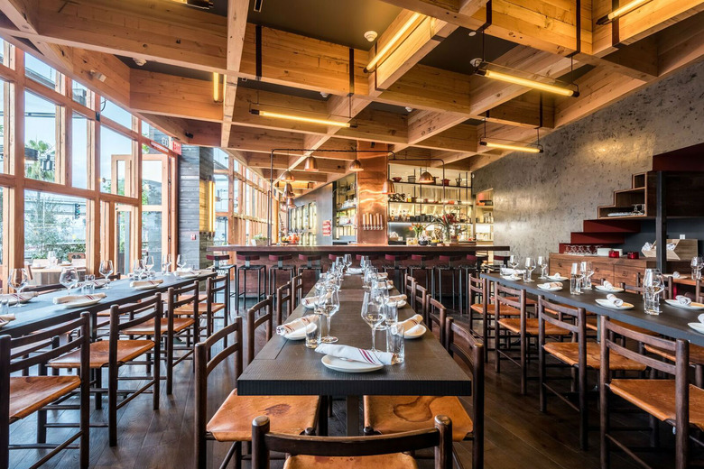 The main dining room and communal tables