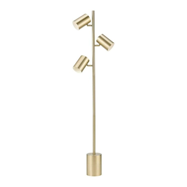Globe Electric 3-Light Matte Gold Floor Lamp