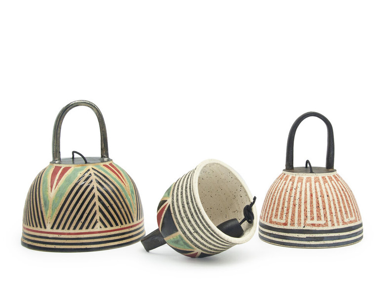 Patterned ceramic bells