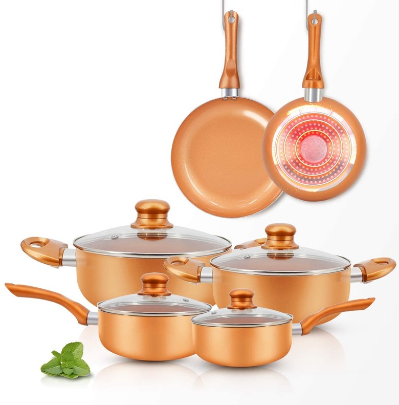 ceramic pots and pans set from fruiteam