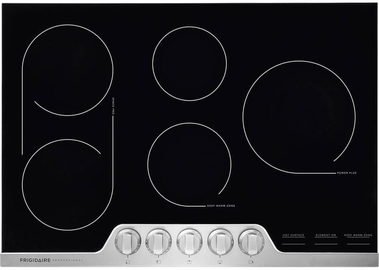 five burner ceramic stovetop by Frigidaire