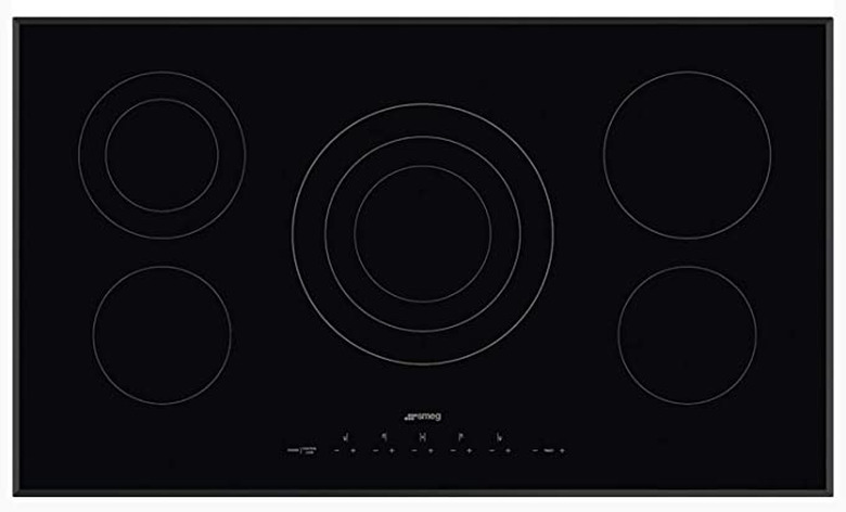 five burner ceramic stovetop by Smeg