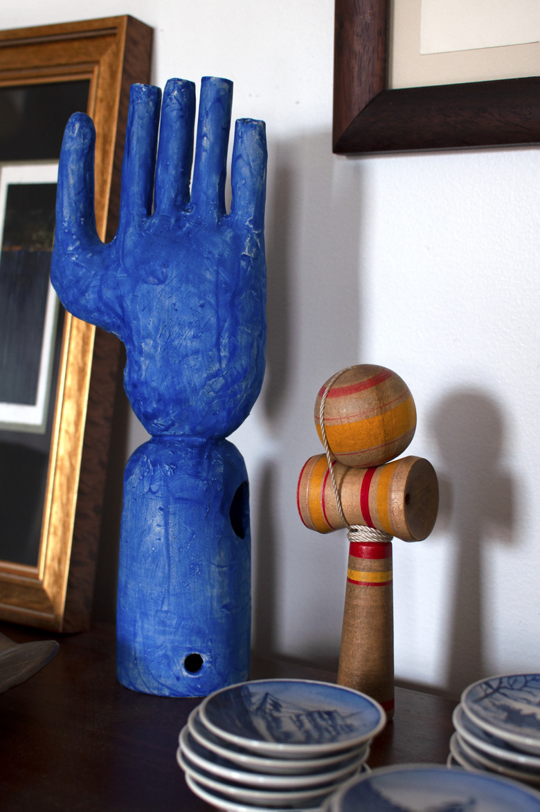 sculptural objects on a table
