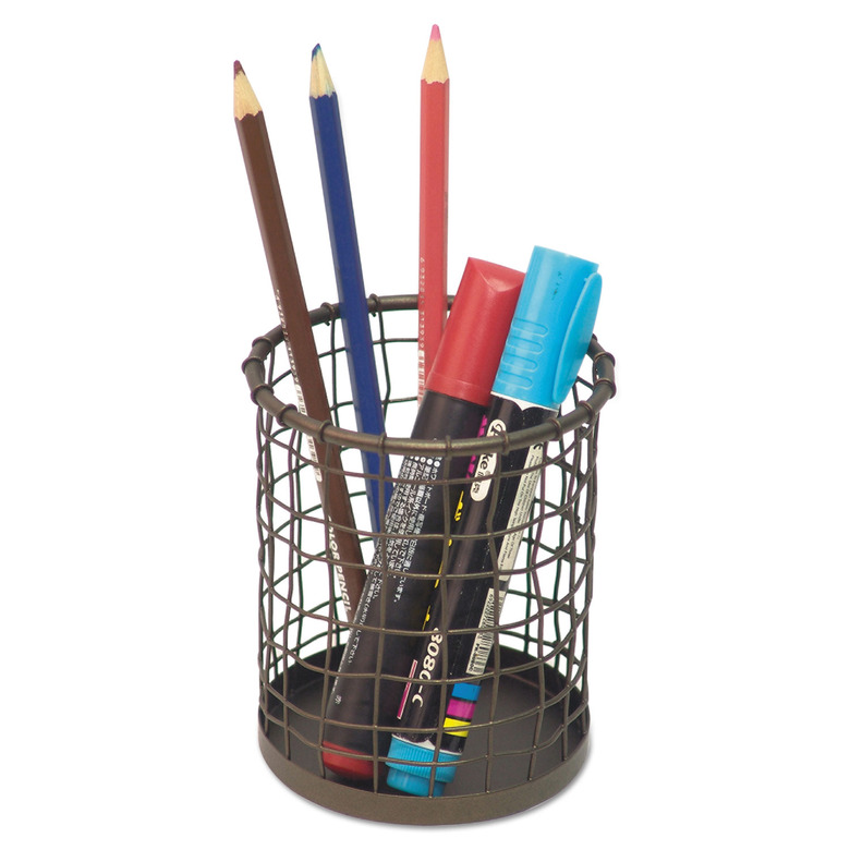 Vintage Wire Mesh Pencil Cup