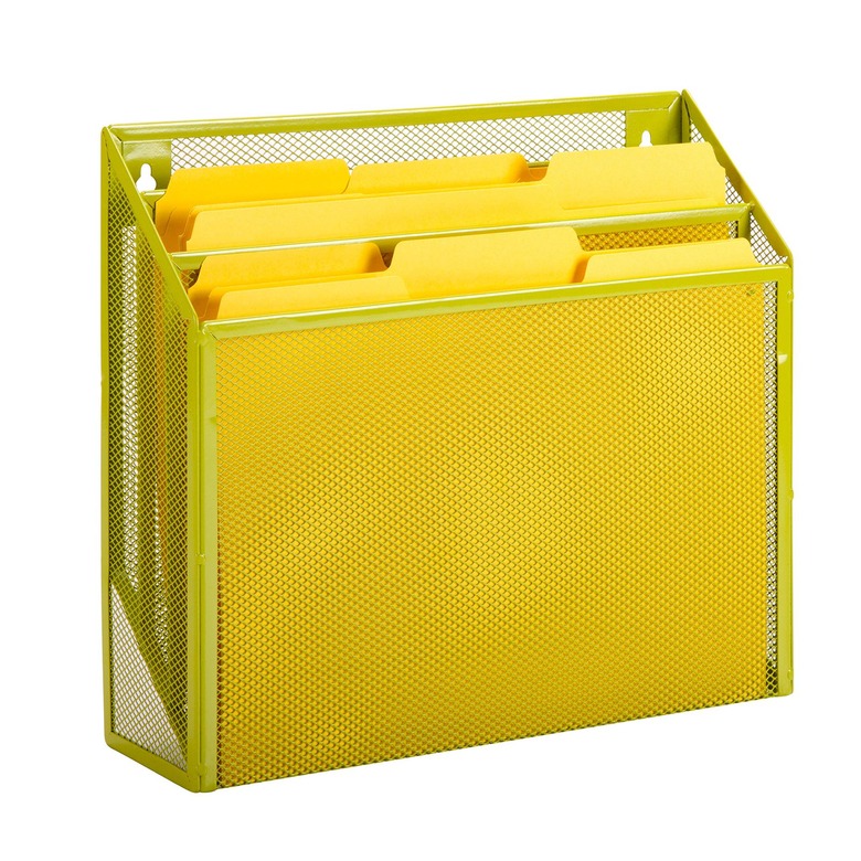 Honey Can Do Steel Mesh Vertical File Sorter with 3 Bins