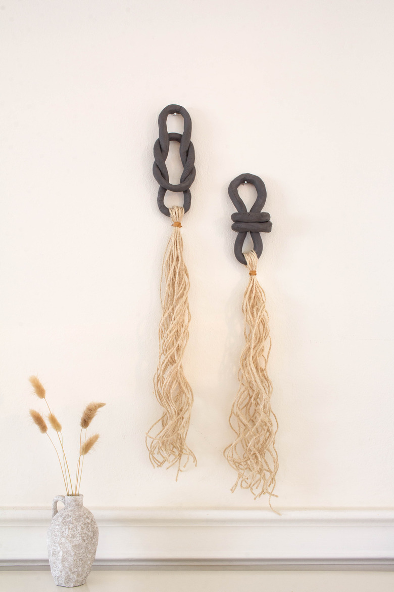 DIY clay tassel wall hanging