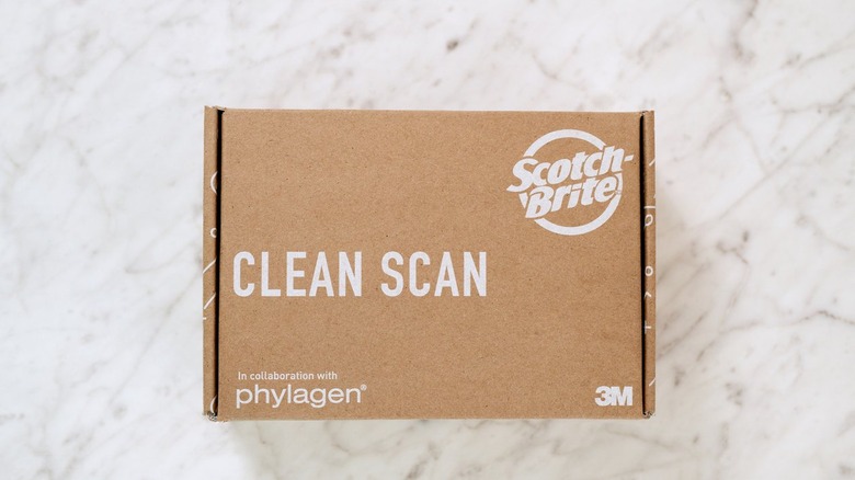 A Clean Scan box on a table
