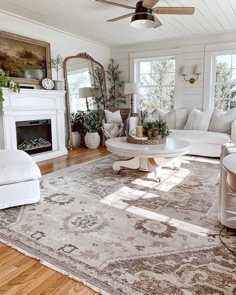 living room with neutral color palette