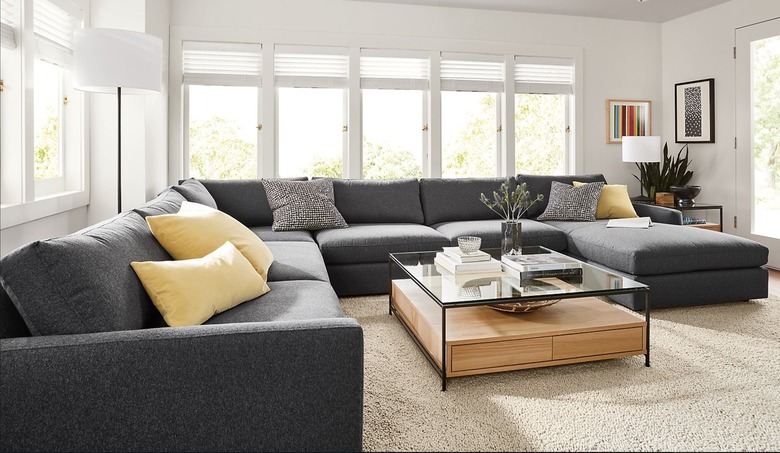 Room & Board Williams Glass-Top Coffee Table With Storage