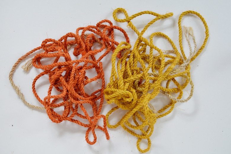 Orange and yellow sisal rope