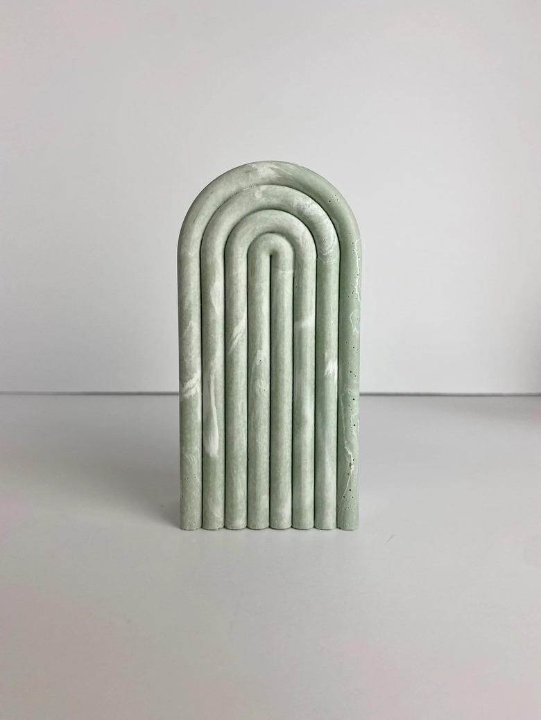 SwiftAndStoneShop's Rainbow Block Decor in Sage Green