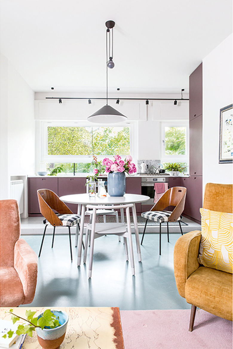 open living dining area