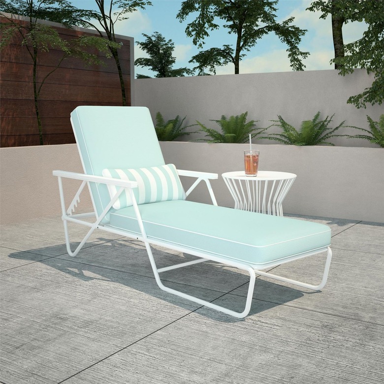 mint green outdoor lounger