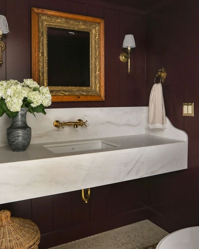 A bathroom vanity