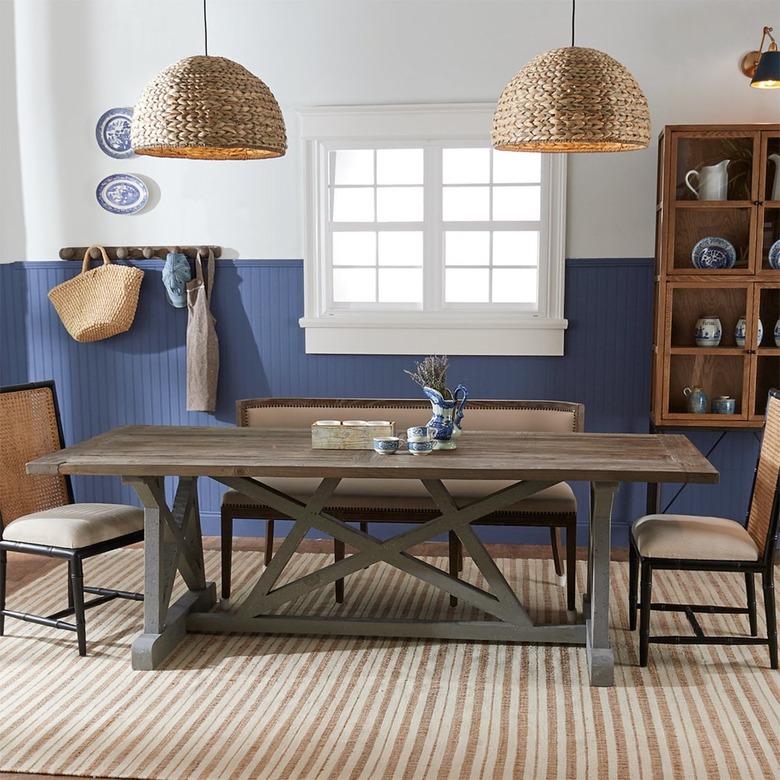 periwinkle blue and gray dining room color idea