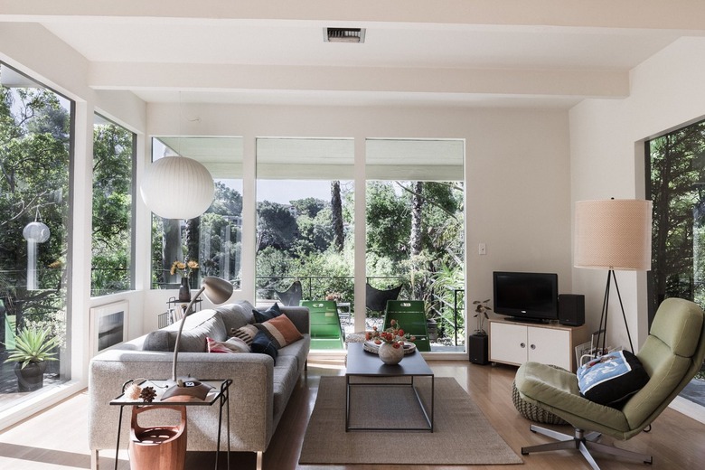 Living room with eclectic furniture