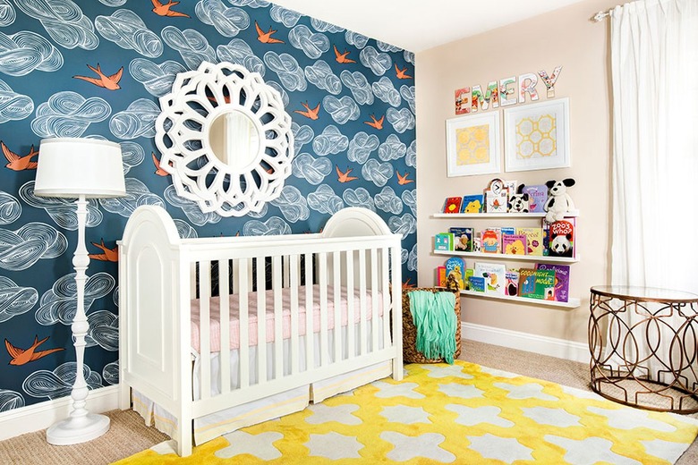 Baby's room with white crib