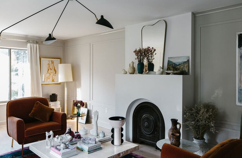 rust and gray living room color idea