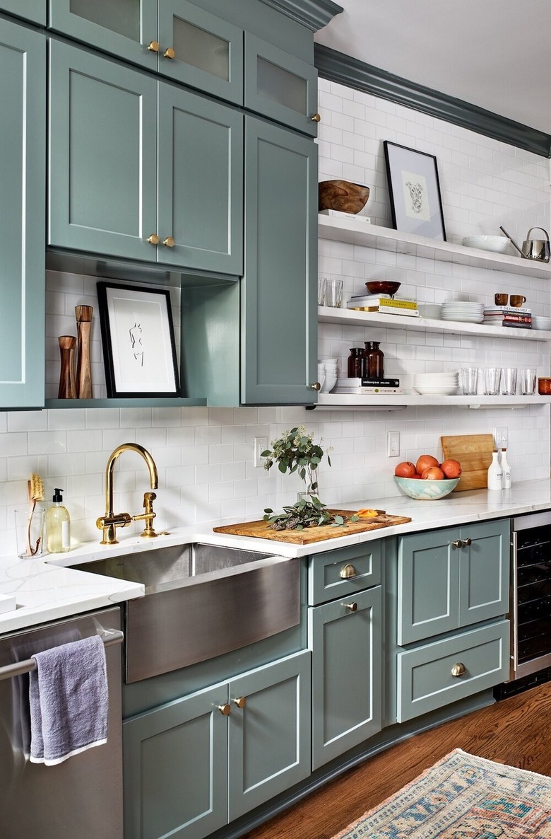 Kitchen with white walls