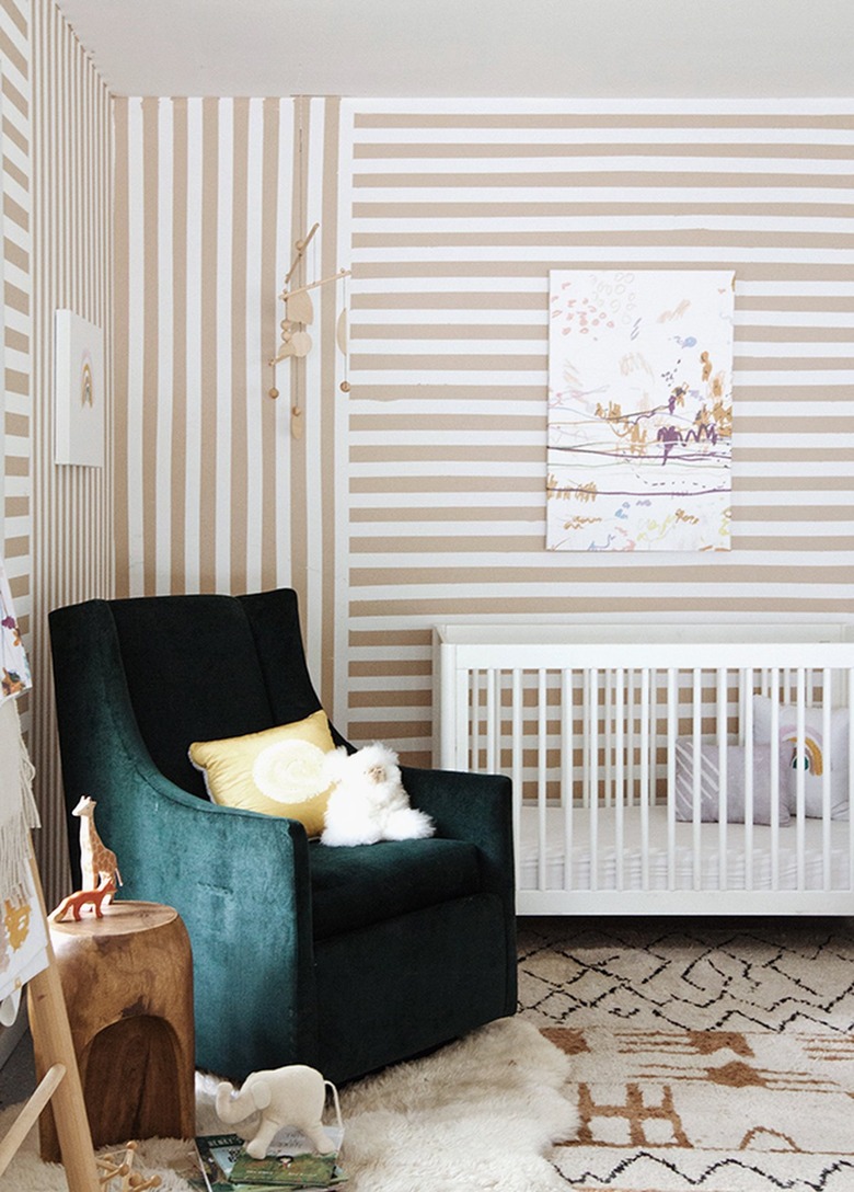 tan and teal nursery color idea