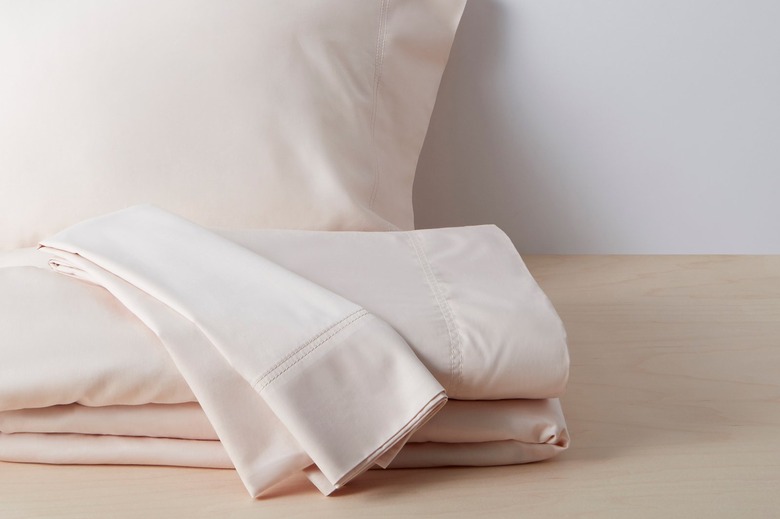 blush sateen sheet set