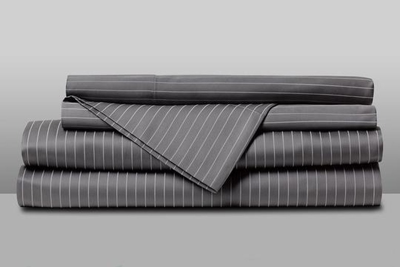 gray pinstripe sheet set