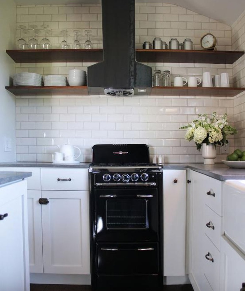 cozy white cottage kitchen