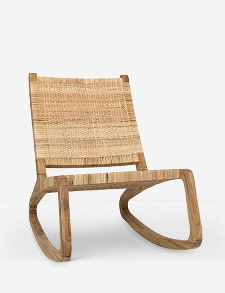 Lulu and Georgia contemporary rocking chair made out of rattan