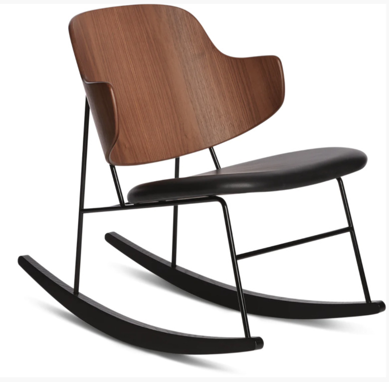 Design Within Reach contemporary rocking chair made out of bentwood and leather