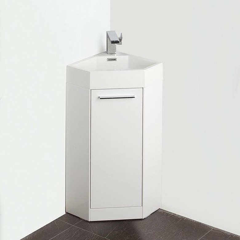 white corner bathroom vanity from Walmart