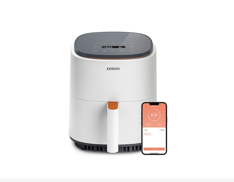 Cosori air fryer in white with a 4-quart capacity