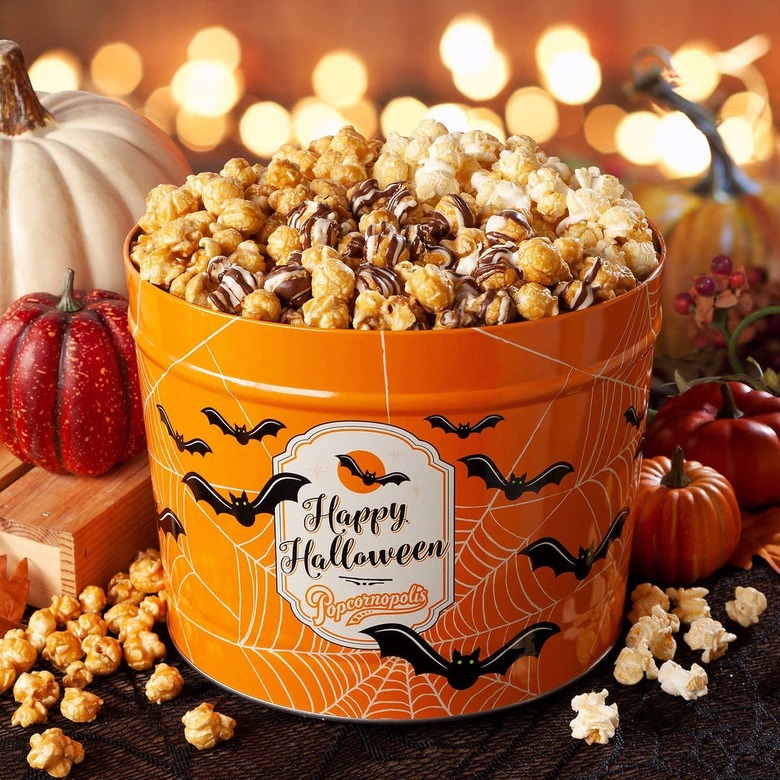 orange popcorn bucket