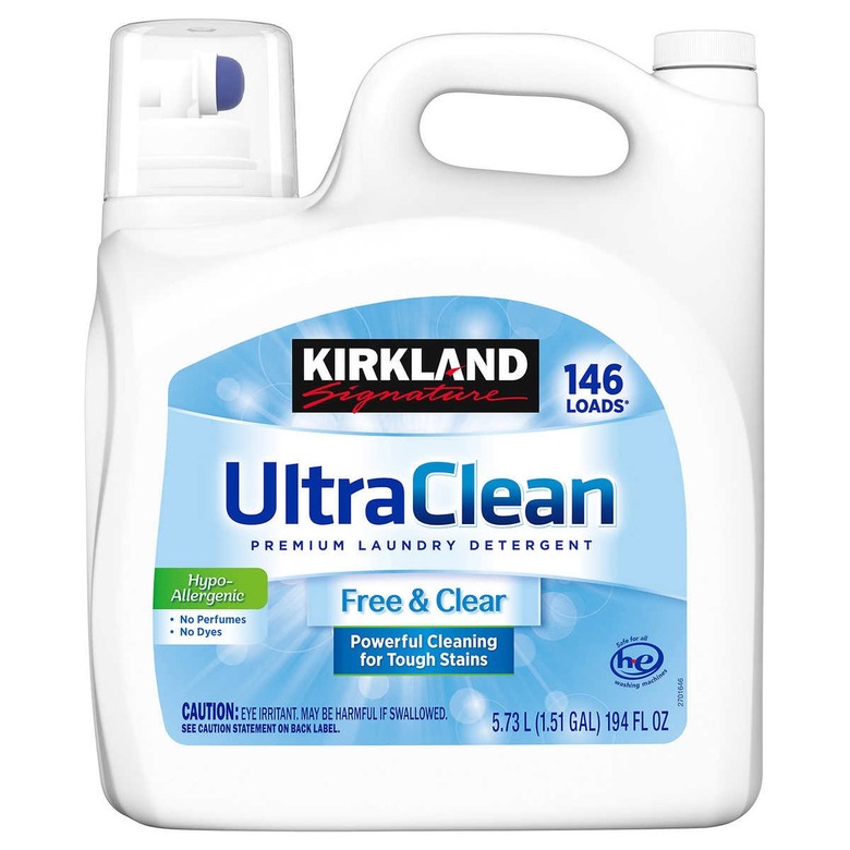 The Kirkland Signature Ultra Clean Free and Clear detergent
