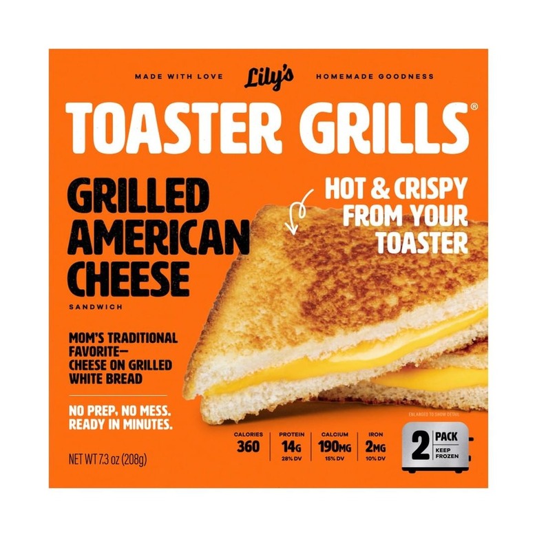 box of Lily's Toaster Grills pre-made grilled cheese