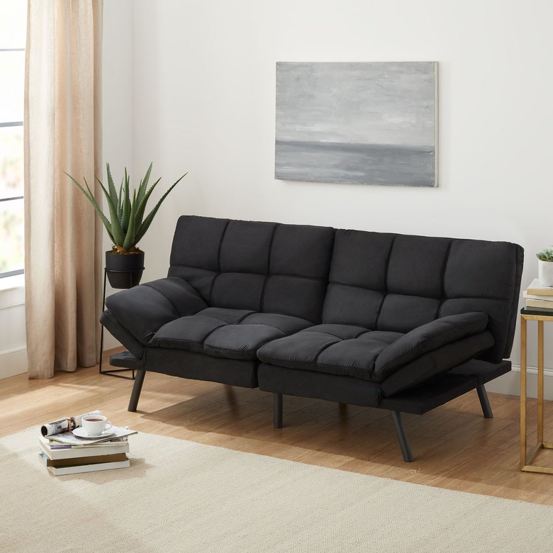 black sofa