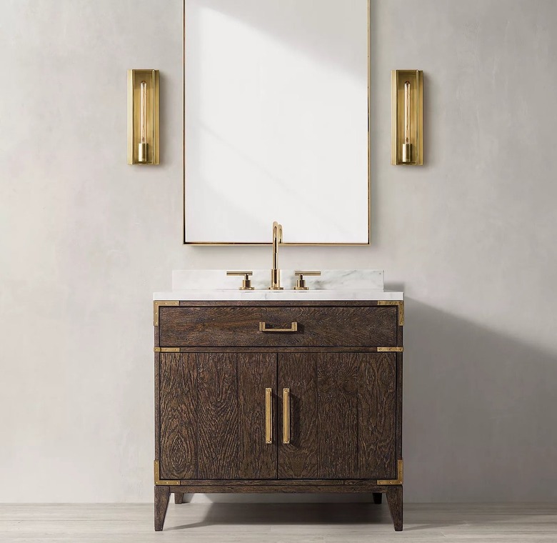 single vanity dark brown