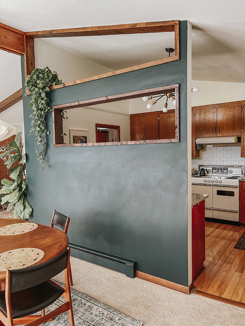 Consider adding a drywall cutout to your space to make the rooms feel larger.