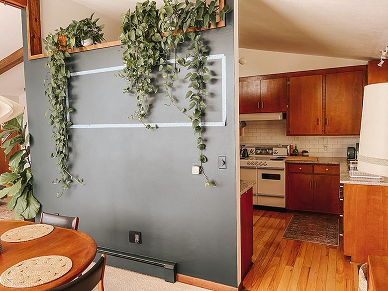 Lay out your cutout shape using painter's tape.