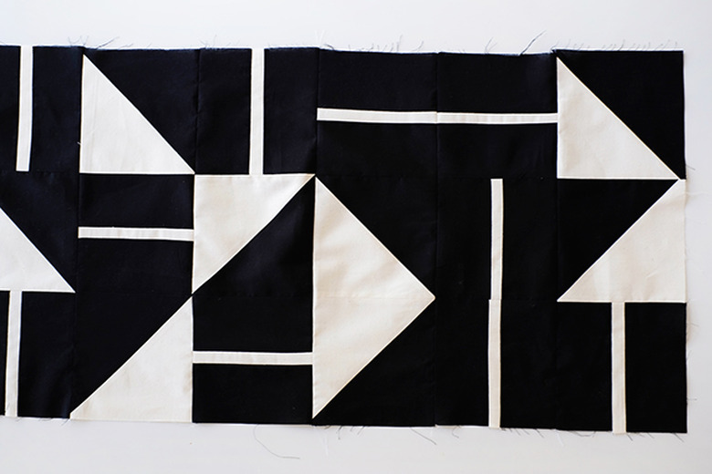 sew the rows together