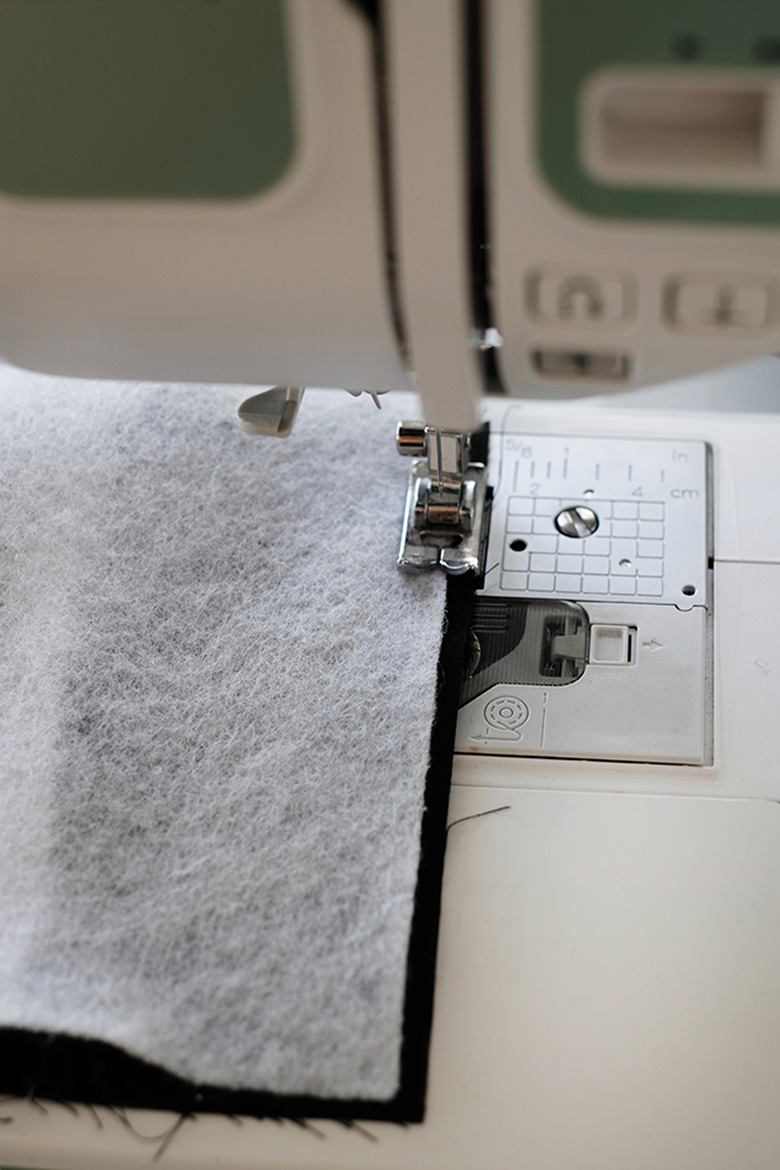 stitch the runner backing on to the top of the runner