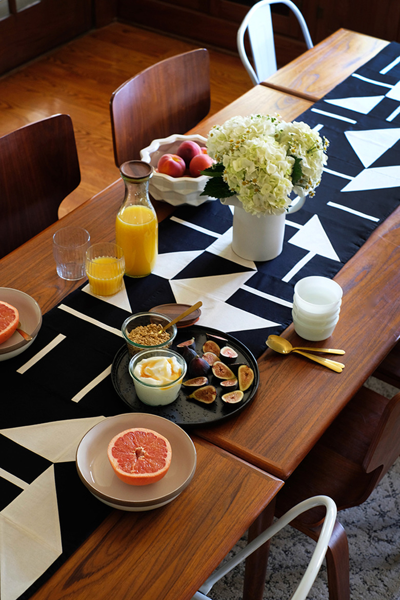 Black and White Table Runner