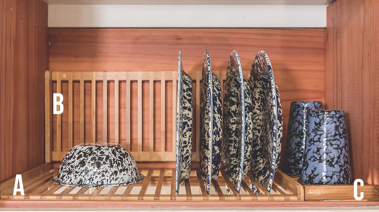 Three components of dish rack