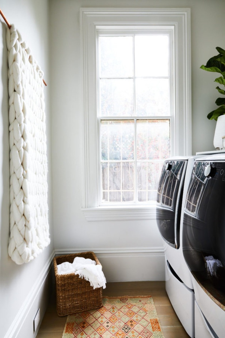 woven yarn art to hide electrical panel