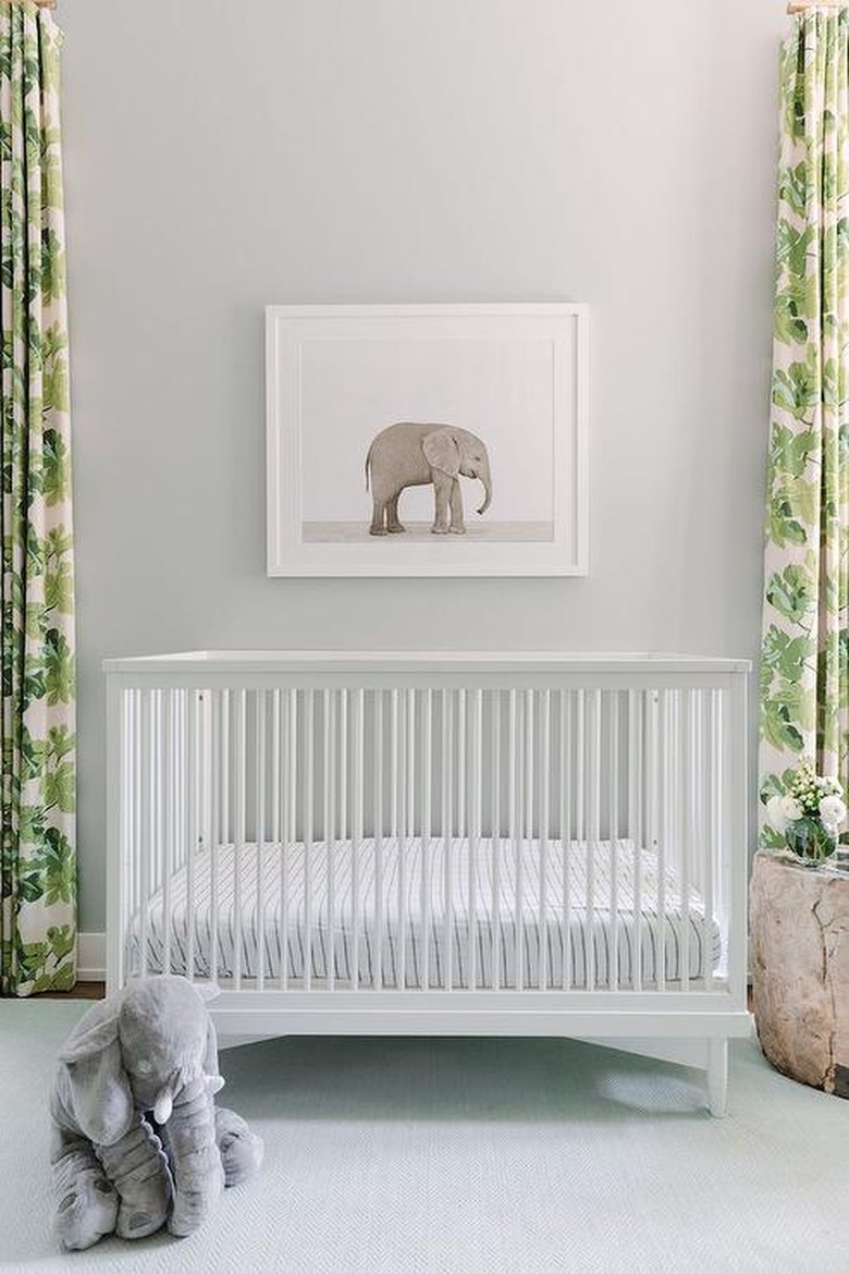 Nursery with gray walls