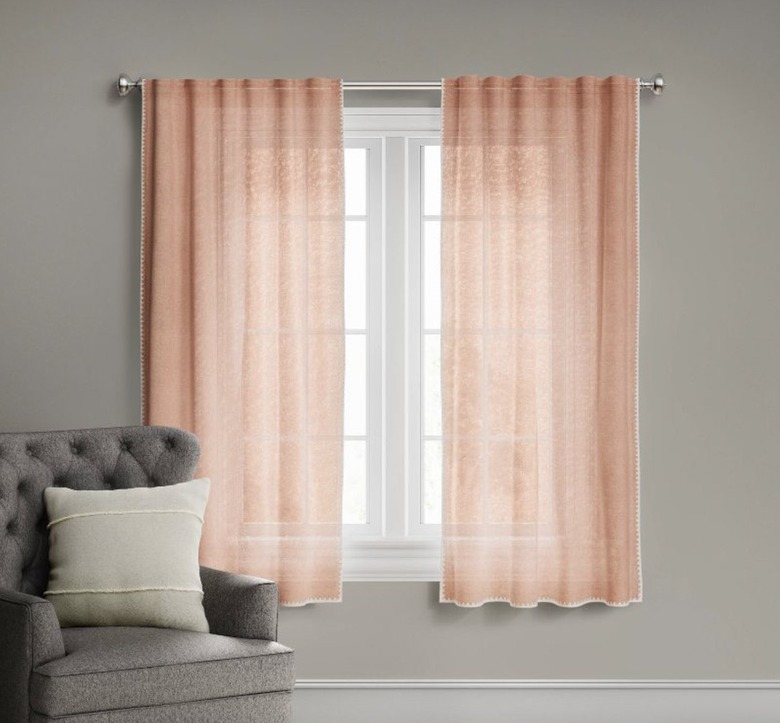 Threshold Stitched Edge Light Filtering Curtain Panel