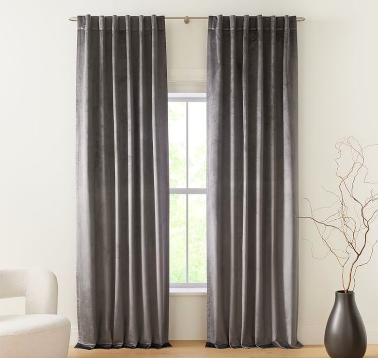 West Elm Luster Velvet Drape