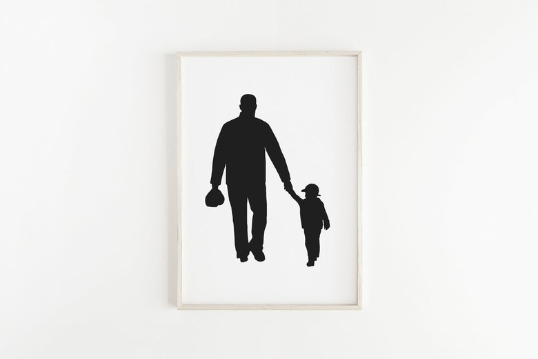 Father and son silhouette