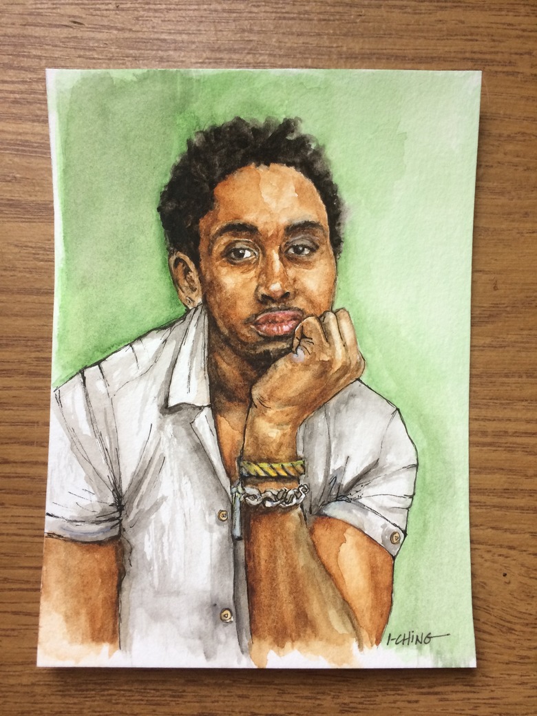 Watercolor of Black man