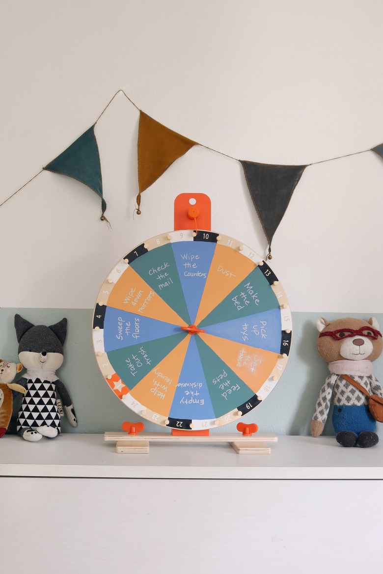 DIY IKEA hack kids activity chore prize wheel